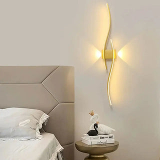 Gold LED wall sconce 24-28W contemporary minimalist S size