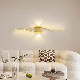Gold LED wall light M size 80cm tall aluminum modern