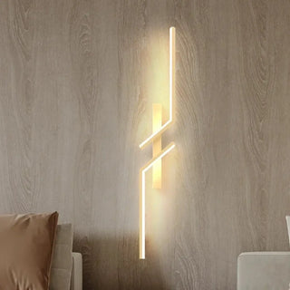 Curved gold wall sconce G9 dimmable – 80cm IP65 modern