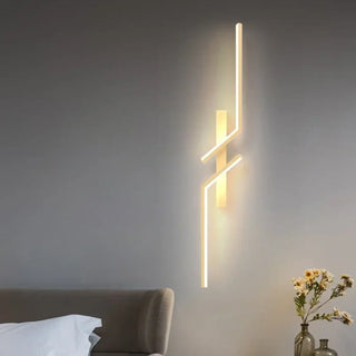 Modern curved sconce gold – G9 IP65 dimmable side view