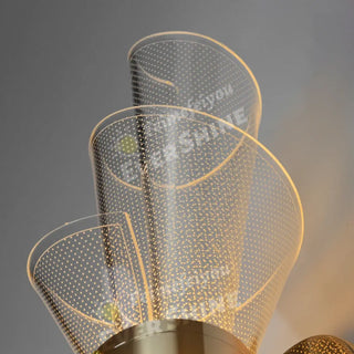 Gold bedroom wall light – G9 LED design close-up