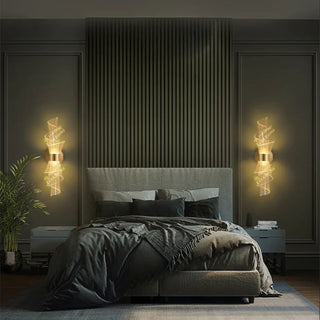 Modern gold wall sconce 2-light – G9 LED bedroom accent