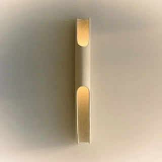Gold minimalist wall sconce E14 LED – size S beige aluminum 68cm