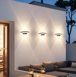 Motion sensor LED wall sconce 11W black side view