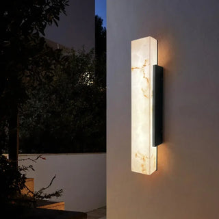 WALL LED Marble Luxury Exterior Lamp – Natural Stone Outdoor Wall Light
