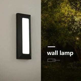 Outdoor waterproof LED wall sconce IP65 in black 8x23cm