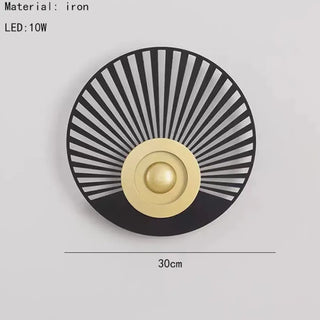 Black gold iron LED wall sconce 10W 30cm warm