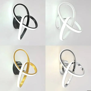 White loop-shaped wall sconce LED – dimmable 4 colors