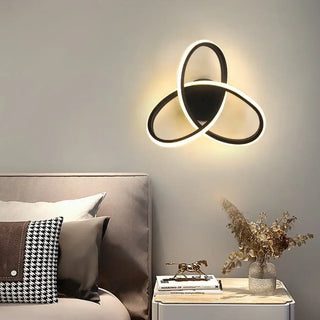 Loop LED wall sconce G4 22W dimmable – black aluminum 24cm