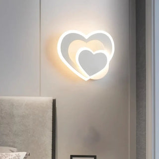 heart wall light black IP65 – indoor outdoor modern