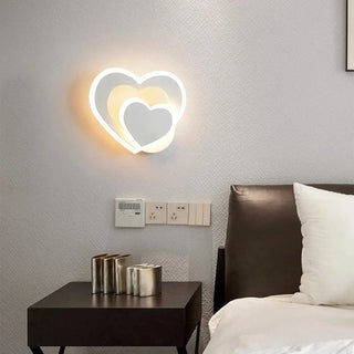 twin heart wall sconce white LED IP65 – modern