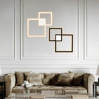 White geometric square wall sconce E27 20W modern