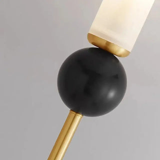 Candlestick wall light acrylic – 38.5cm black gold detail
