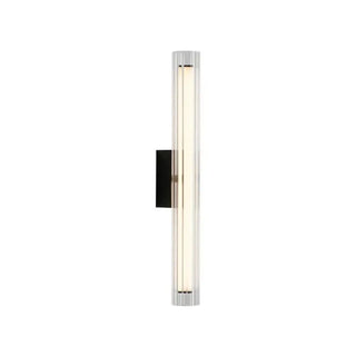 Modern slim wall sconce S M L black acrylic metal set