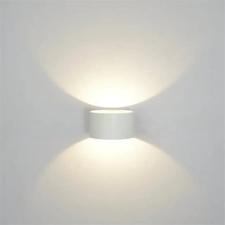 White cylinder wall sconce LED minimalist 11cm