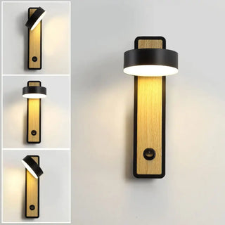 White wood finish wall sconce LED – 10×27cm IP20