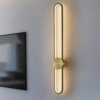 TIANAH minimalist LED wall sconce with gold detail