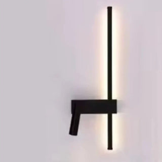 Minimalist black LED bar wall sconce 13W – slim 50cm×1.6cm modern