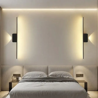 Bathroom mirror sconce black LED – side profile 40cm