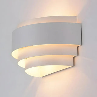 Saliret white cylinder sconce ambient light 3/4 view