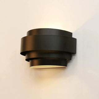 Saliret white cylinder wall sconce – side view