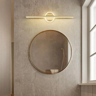 Round wall sconce gold aluminium – 40cm minimalist design