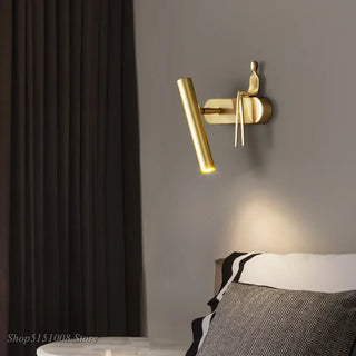 Gold metal art deco wall sconce G9 LED IP65 figurine modern