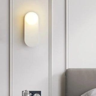 White ball wall sconce G9 5W side view 30cm