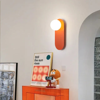 Orange white ball wall sconce G9 LED 5W modern