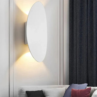 VATSIRA white oval LED wall light soft glow