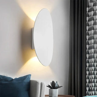 VATSIRA white LED wall light close-up oval form