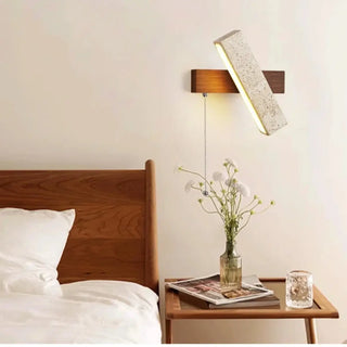 Natural stone wall light LED modern brown 20cm