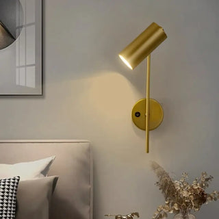 Swivel brass wall sconce E27 gold IP65 – front view