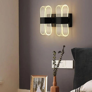 Black acrylic wall light G4 8W modern minimalist