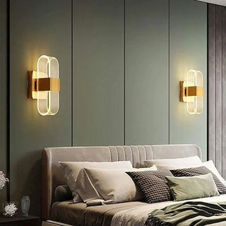 Acrylic wall sconce G4 8W gold modern 20cm wide