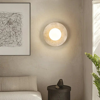 Marble stone wall sconce G9 LED 4W white ball 25cm