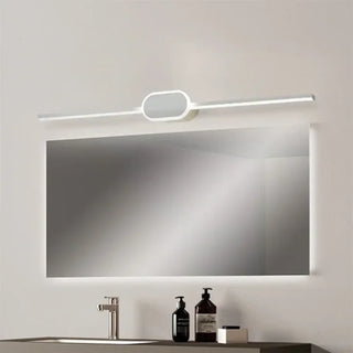 Saba circular LED sconce white – installed in bathroom