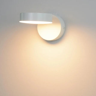 Compact circle wall lamp – white gold black aluminum mini