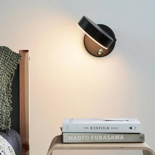 Small circle wall sconce G4 – black 9cm compact modern