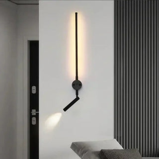 360 degree swivel LED wall sconce G4 black IP65 – front view