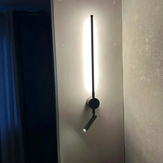 Rotating head wall light G4 13W black 85cm – angle view