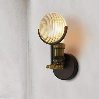 Industrial loft wall sconce G4 6W in black acrylic – front view