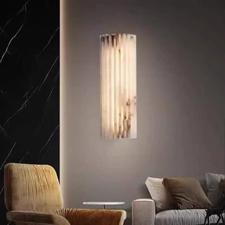 Brown alabaster wall light G9 – slender M 10×45cm