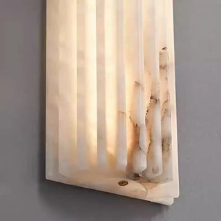 Alabaster wall light brown – G9 LED rock metal 45cm