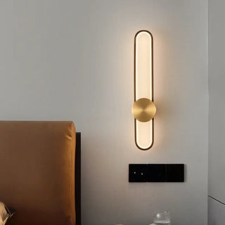 Long golden wall sconce G9 dimmable – Scandinavian tall lamp