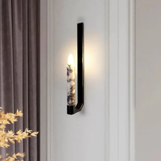 Luxury marble wall sconce E27 LED art deco 54cm white modern