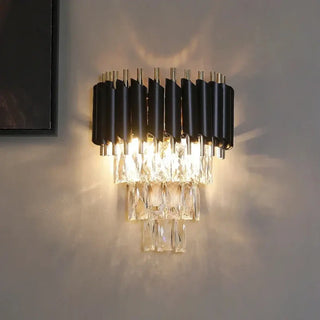 VIMO hallway wall sconce installed warm entrance
