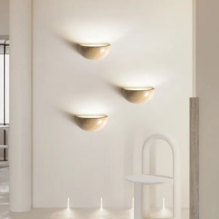 Marble wall sconce close-up texture G4 7cm high