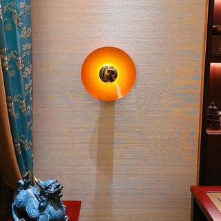 Green round wall sconce 50cm – bold interior accent