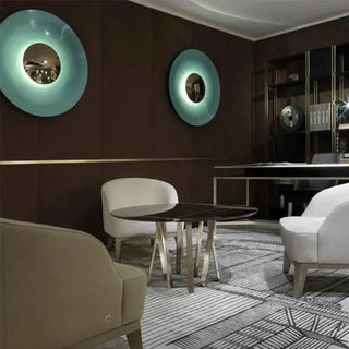 Brown round wall sconce warm 3000K – soft ambient glow